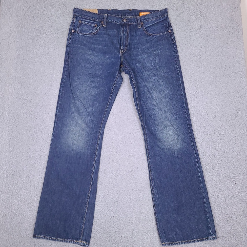 VINTAGE Gap Jeans Mens 37x34.5 Blue Low Rise Boot Fit Cone Granville‎ Denim Y2K